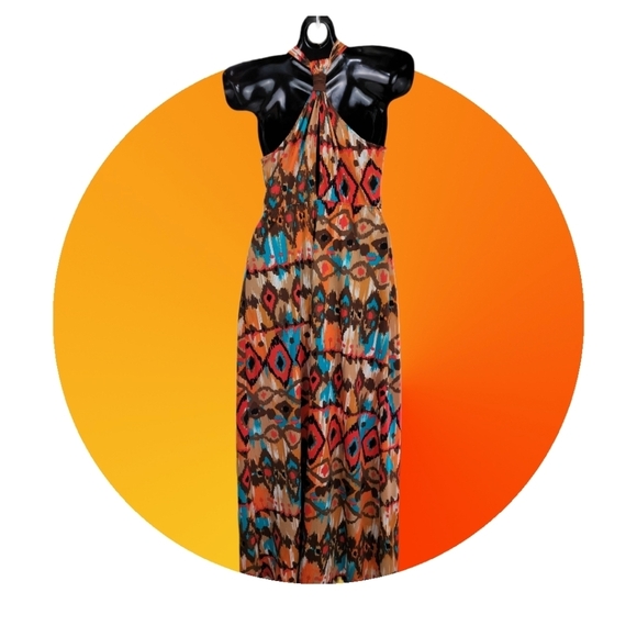Sequin Hearts BOHO print halter maxi dress - Picture 8 of 13